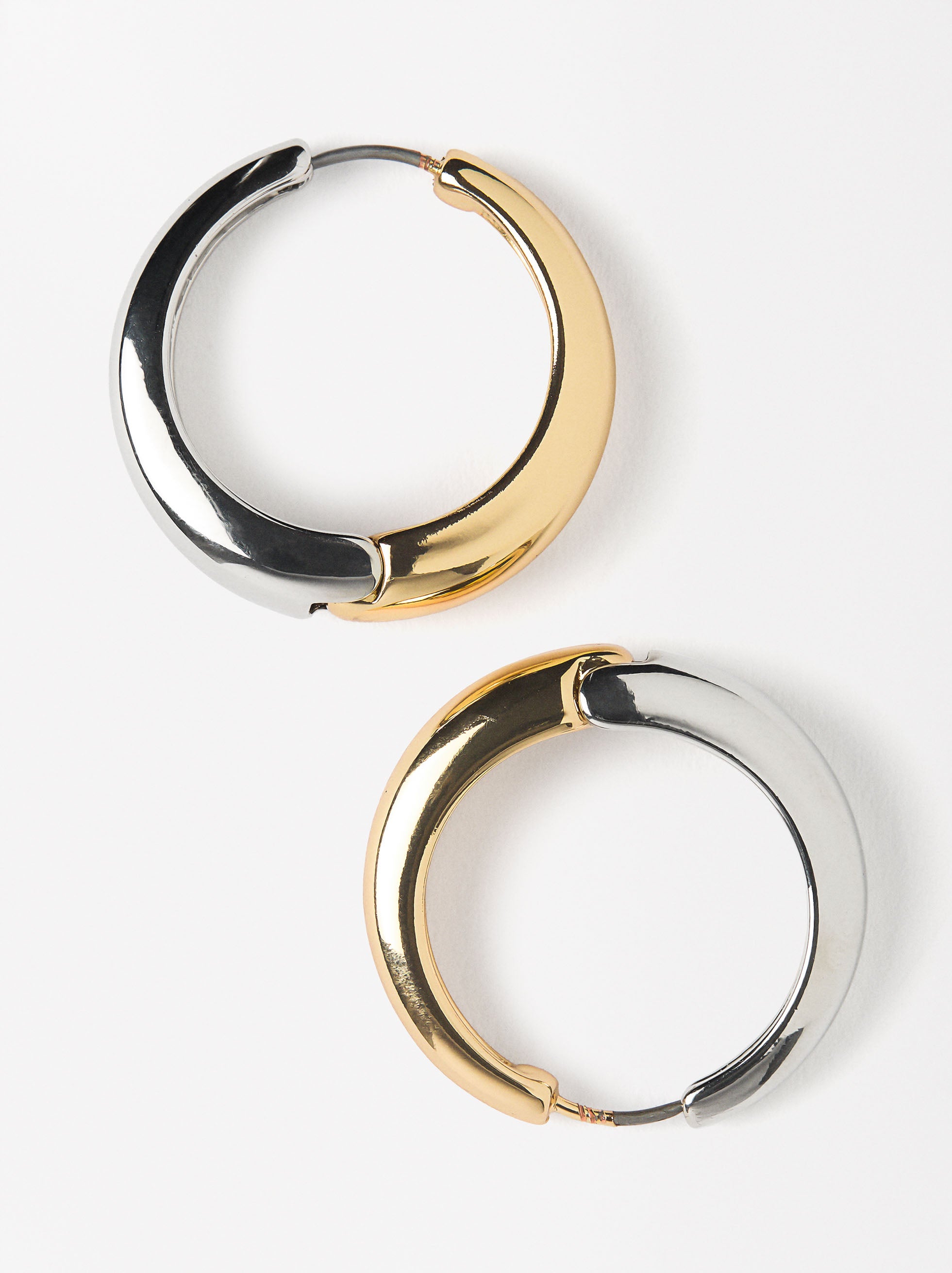 Aretes Alargados Bicolor