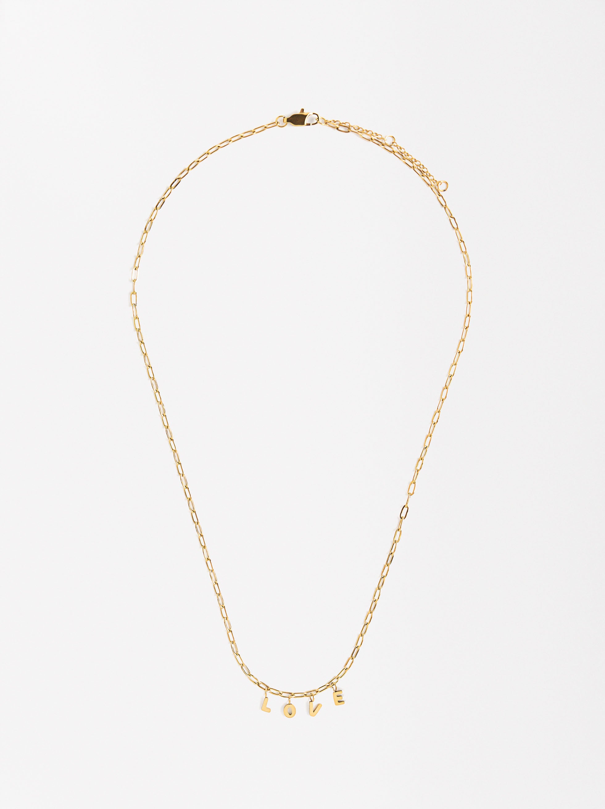 Collar De Eslabones Love - Acero Inoxidable