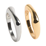 Set De Anillos Bicolor Cuadrados