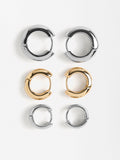 Set De Aretes Bicolor