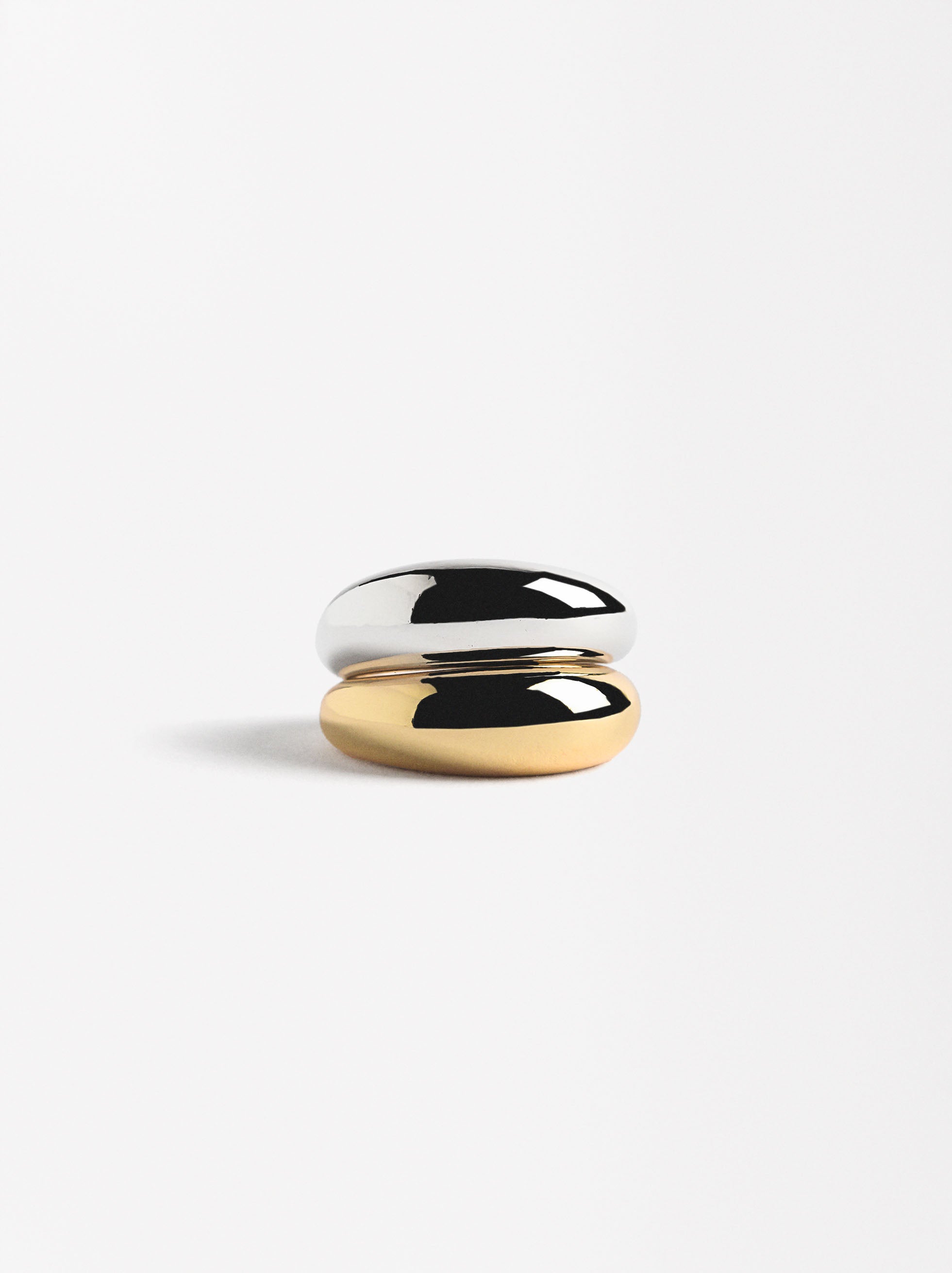 Set De Anillos Bicolor