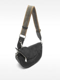Cartera Bandolera De Nylon Con Colgante