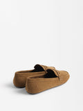 Mocasines De Cuero Con Pespuntes
