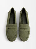 Mocasines De Cuero Con Pespuntes