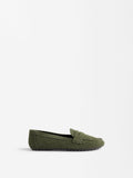 Mocasines De Cuero Con Pespuntes