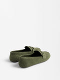 Mocasines De Cuero Con Pespuntes