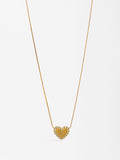 Collar Colgante De Corazón Con Circonitas - Plata De Ley 925