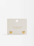 Aretes Corazón Con Circonitas - Plata De Ley 925