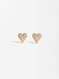 Aretes De Corazón Con Circonitas