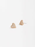 Aretes De Corazón Con Circonitas