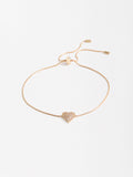 Pulsera Ajustable De Corazón Con Circonitas