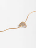 Pulsera Ajustable De Corazón Con Circonitas