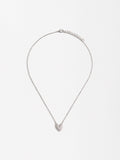 Collar Colgante De Corazón Con Circonitas