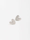 Aretes De Corazón Con Circonitas