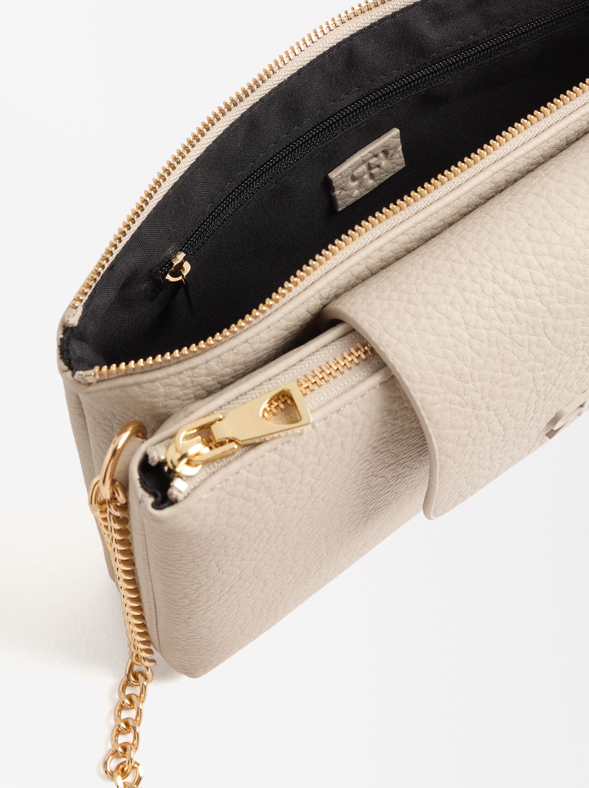 Bolso Bandolera Con Textura