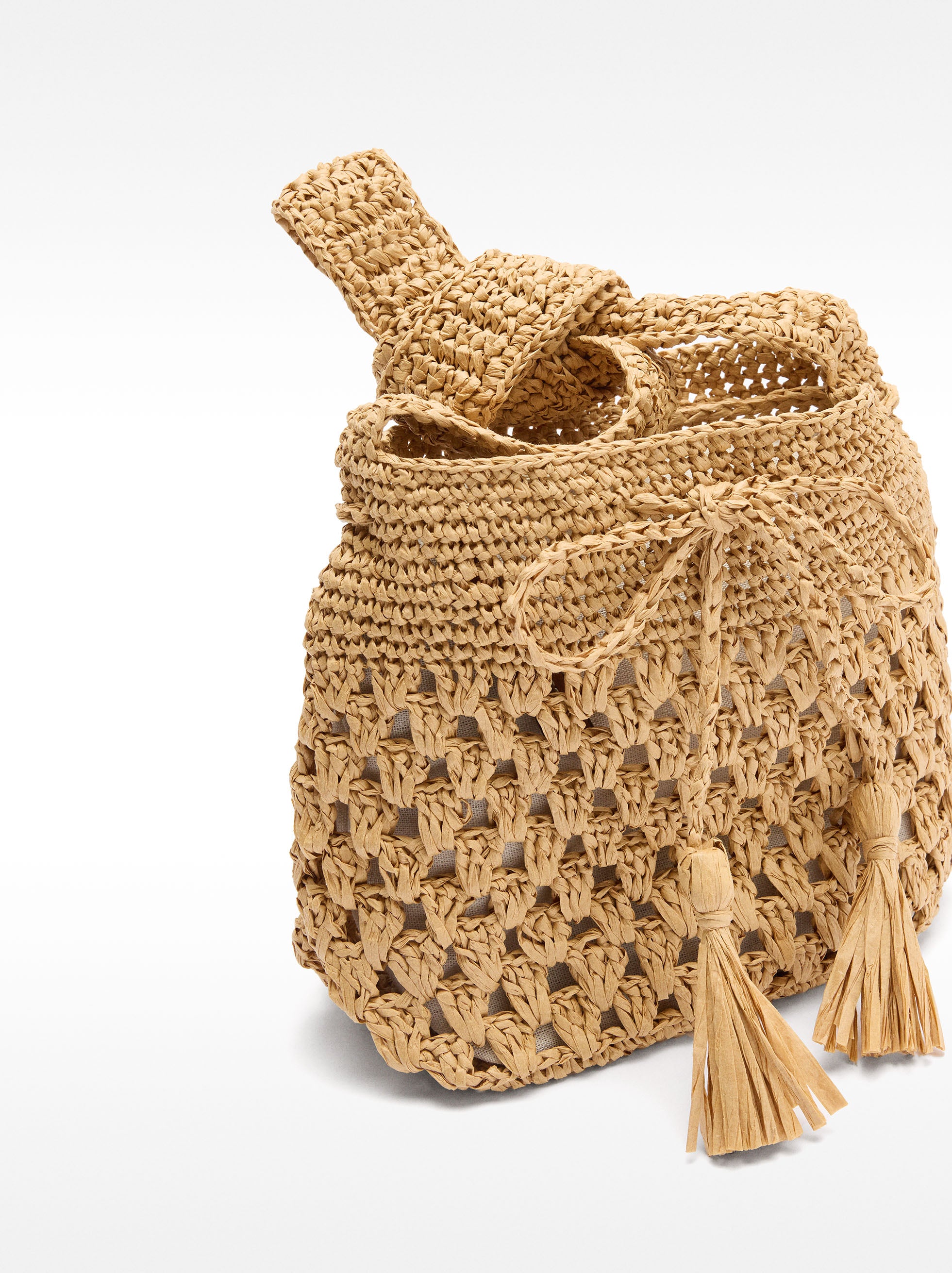 Bolso Bombonera Efecto Rafia