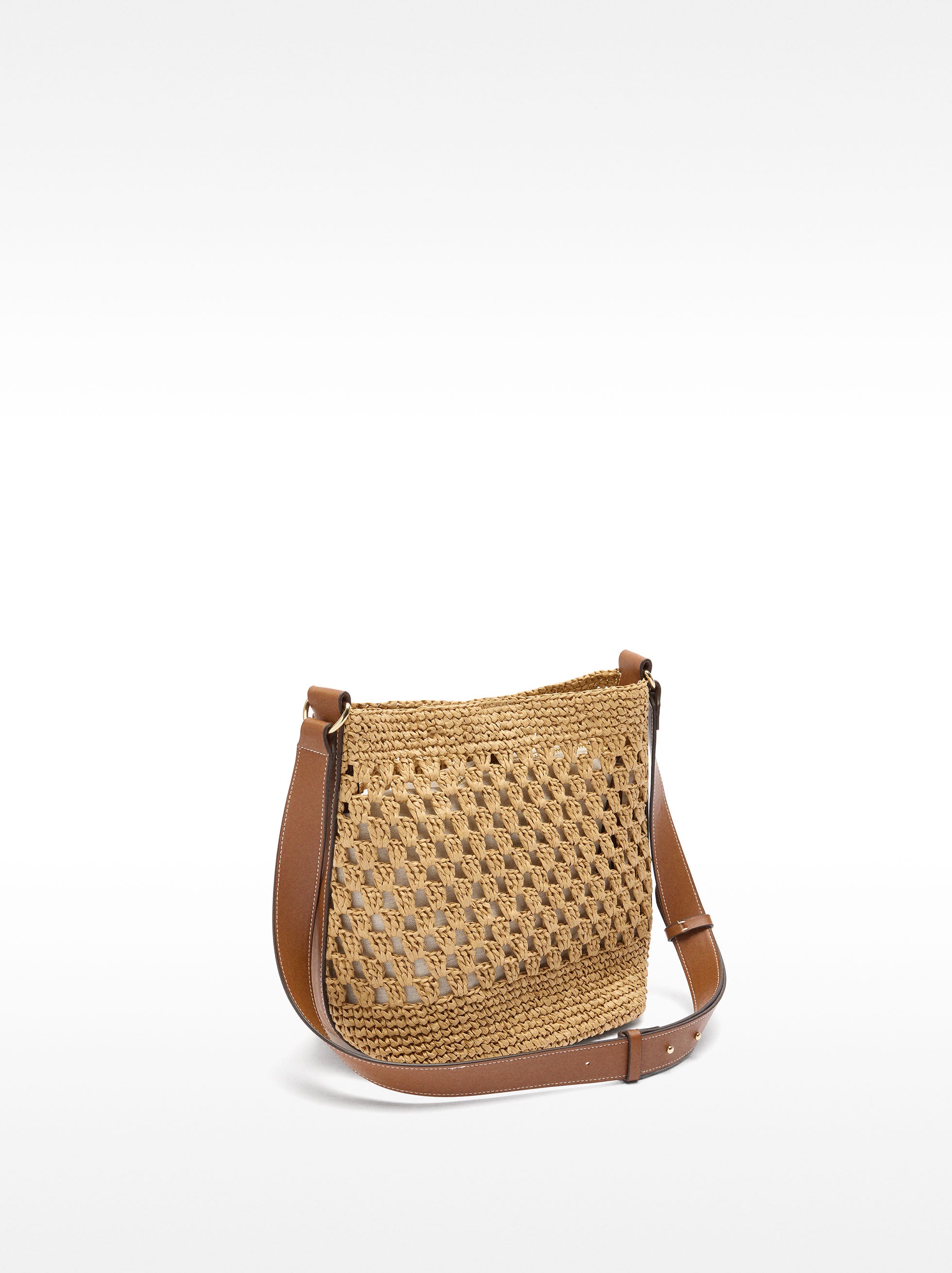 Bolso Hombro Efecto Rafia