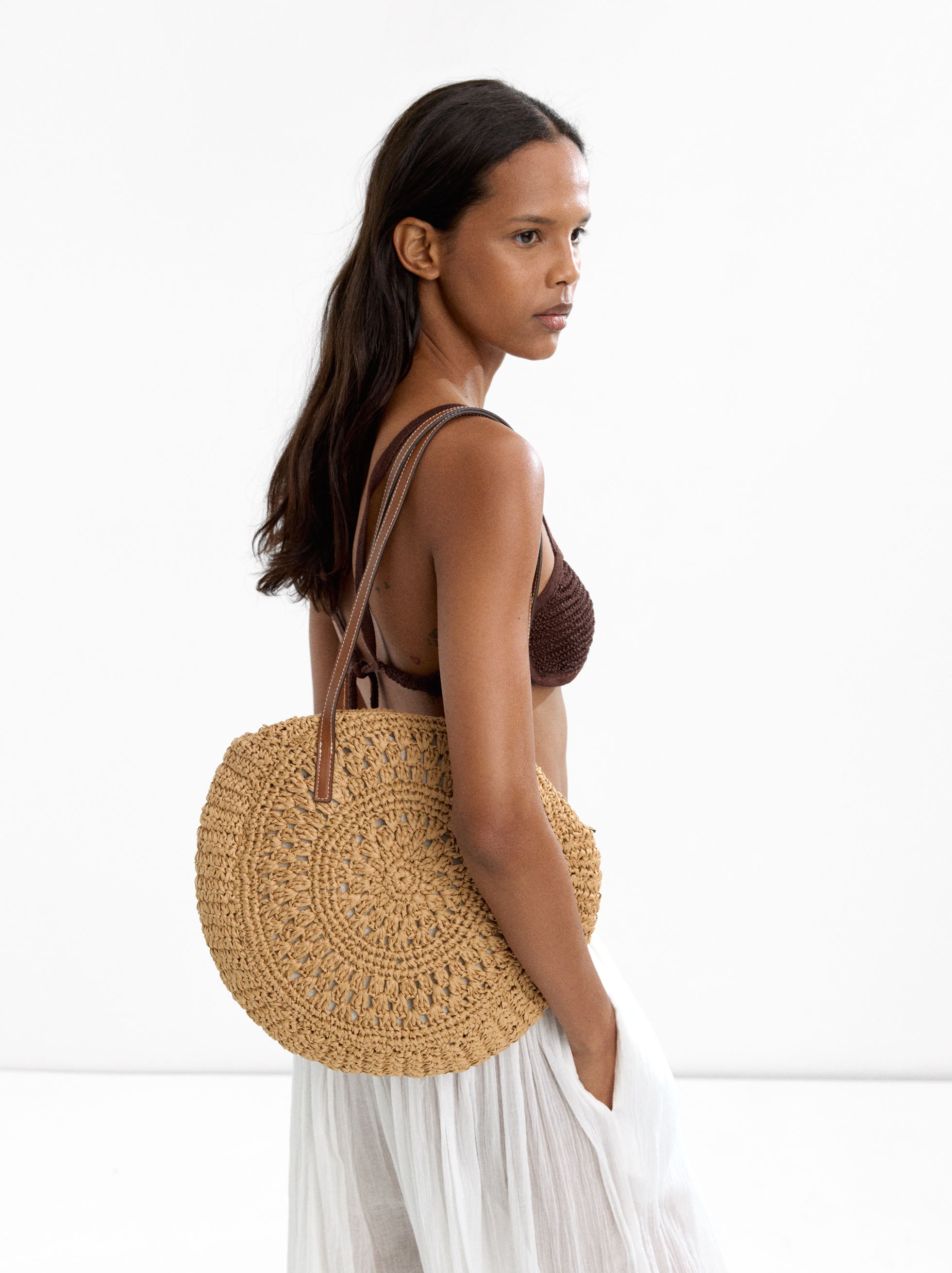 Bolso Shopper Efecto Rafia