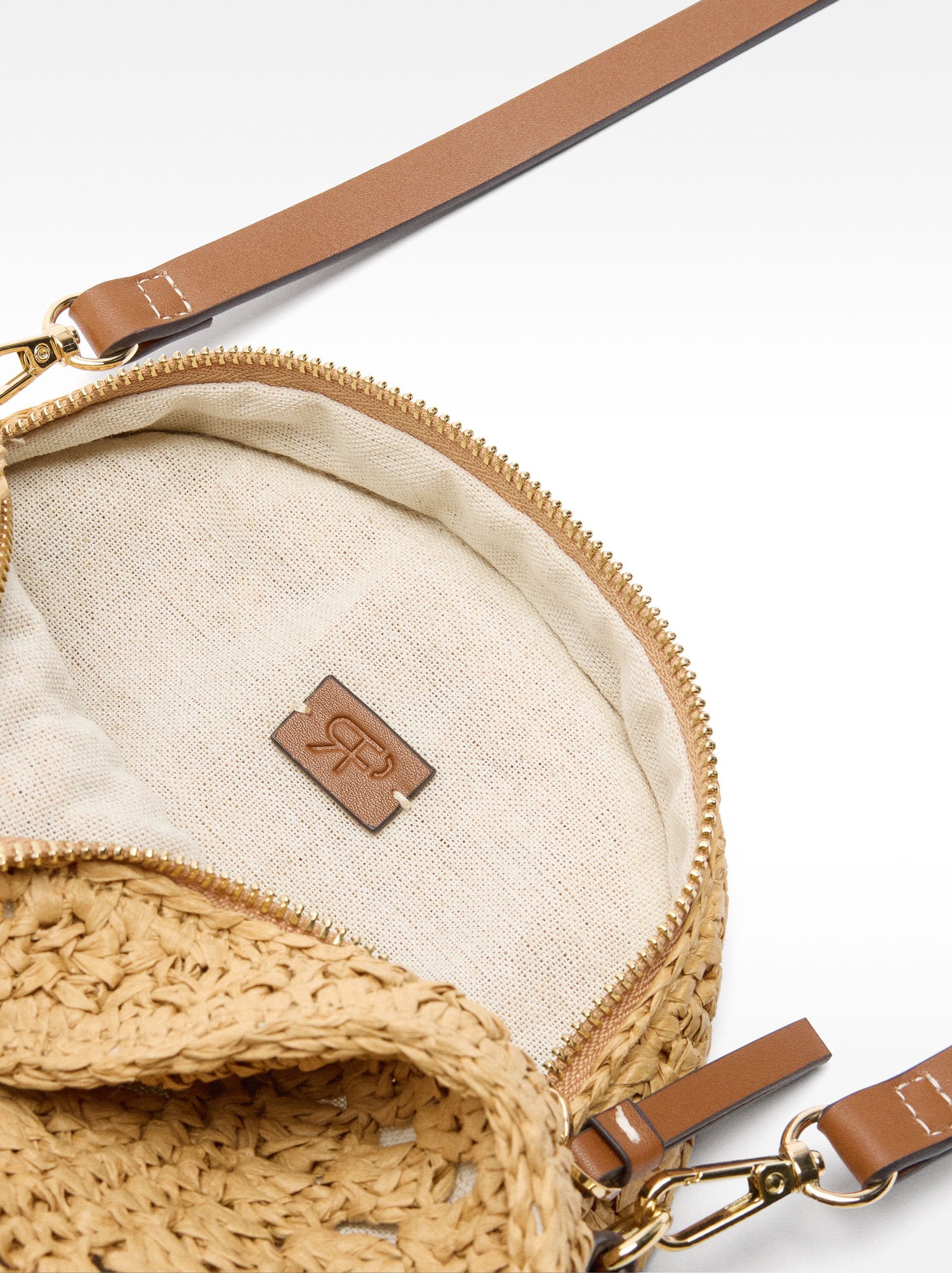 Bolso De Bandolera Efecto Rafia