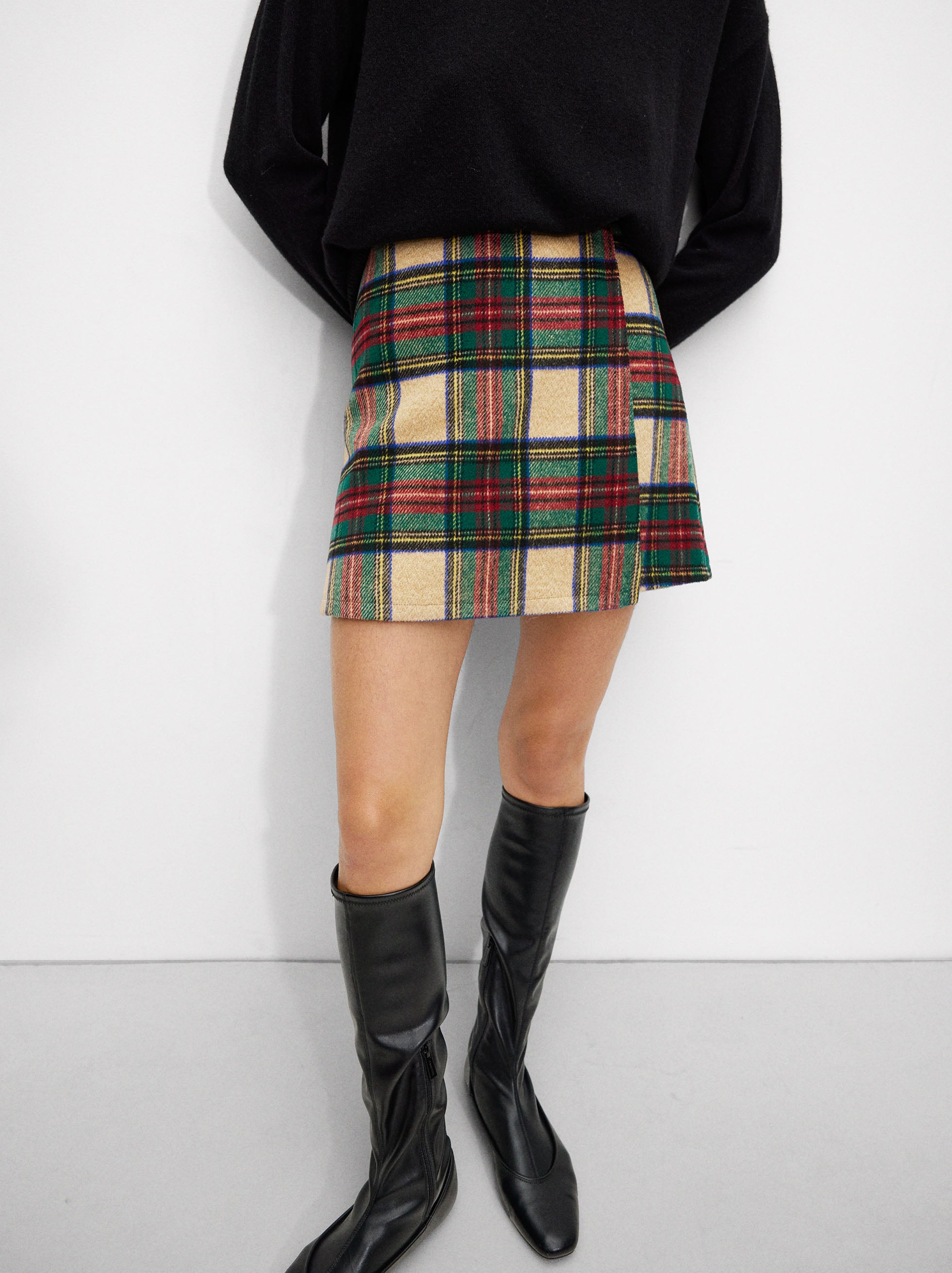 Falda Estampada A Cuadros