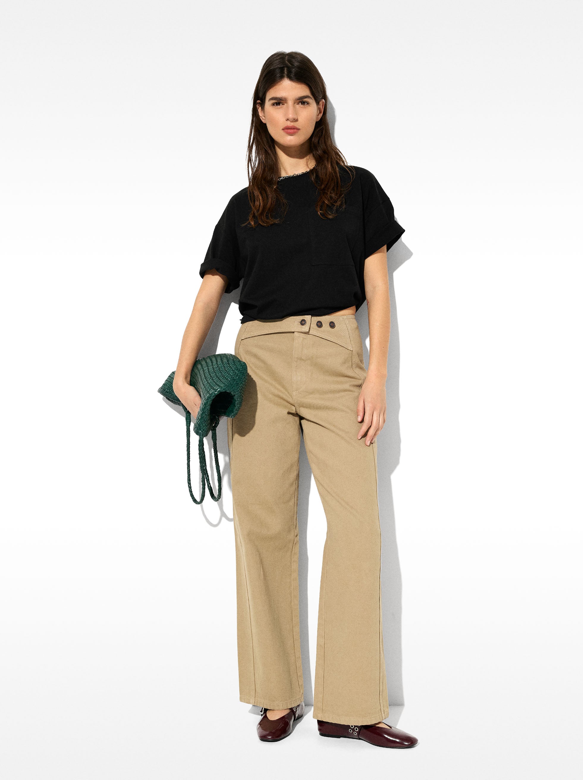 Camiseta Algodón Con Bolsillo