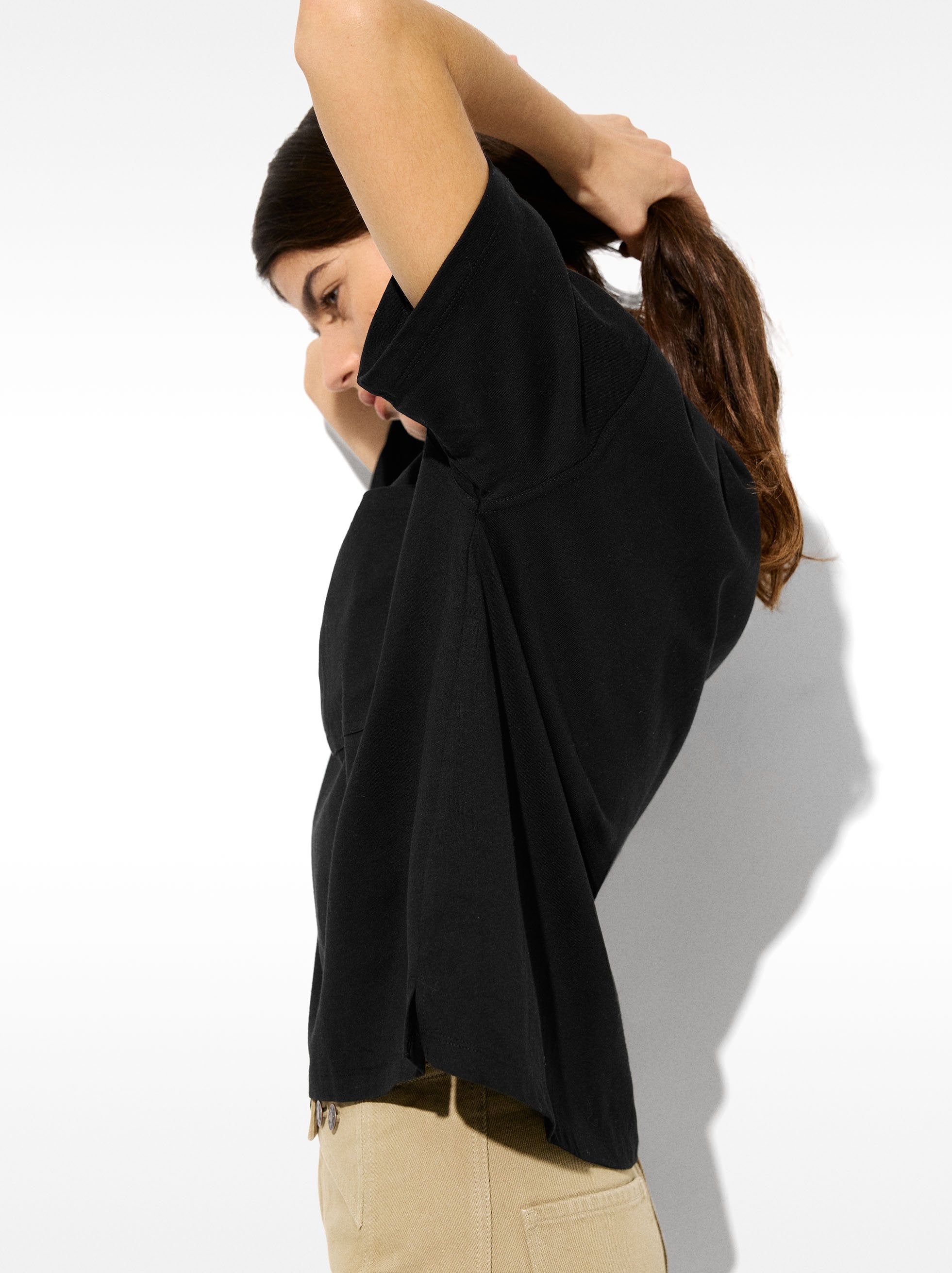 Camiseta Algodón Con Bolsillo