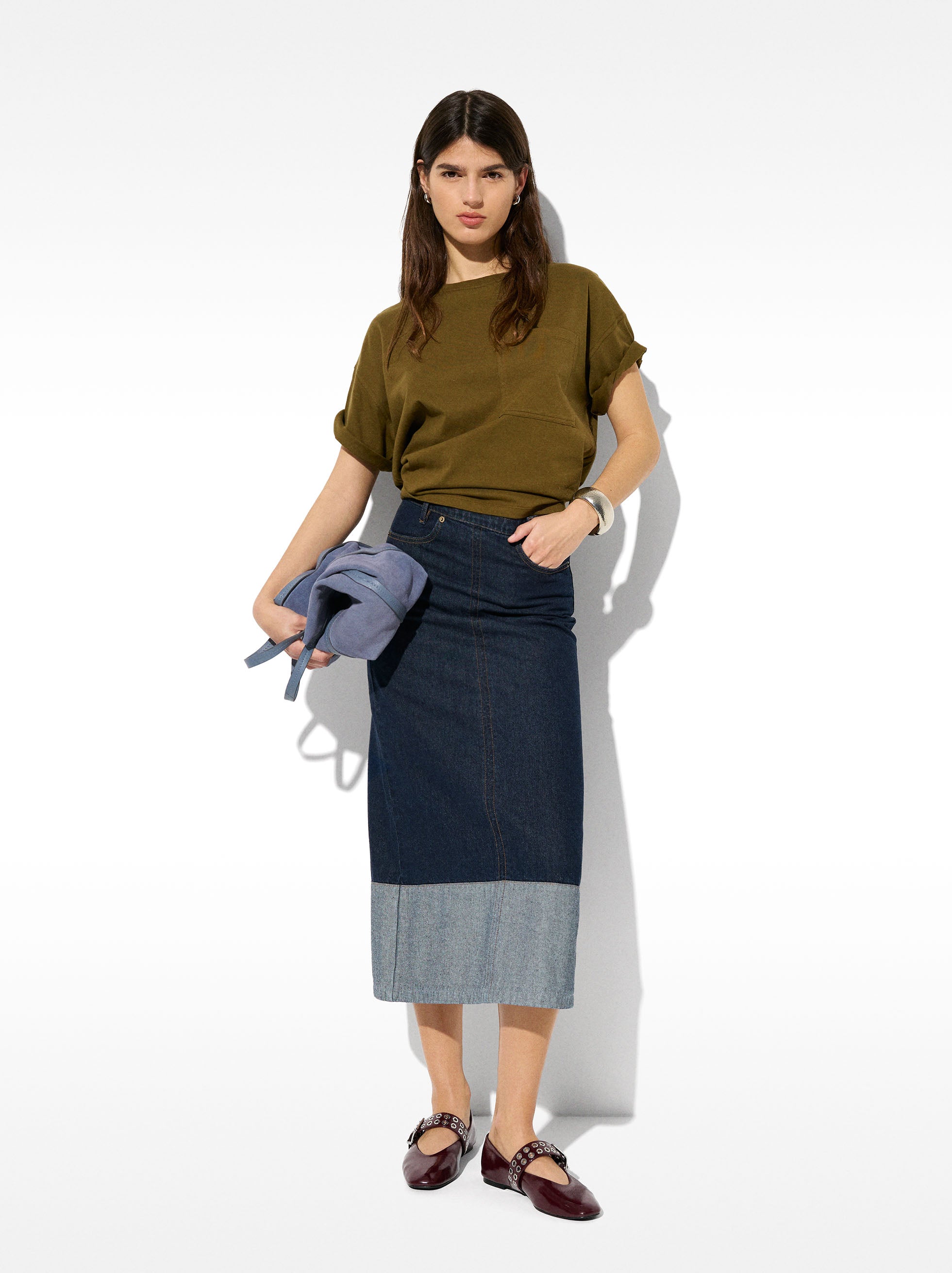 Camiseta Algodón Con Bolsillo