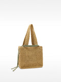 Bolso Tote Efecto Rafia Con Detalle De Conchas Colgante M
