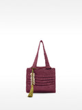 Bolso Tote Efecto Rafia Con Detalle De Conchas Colgante M