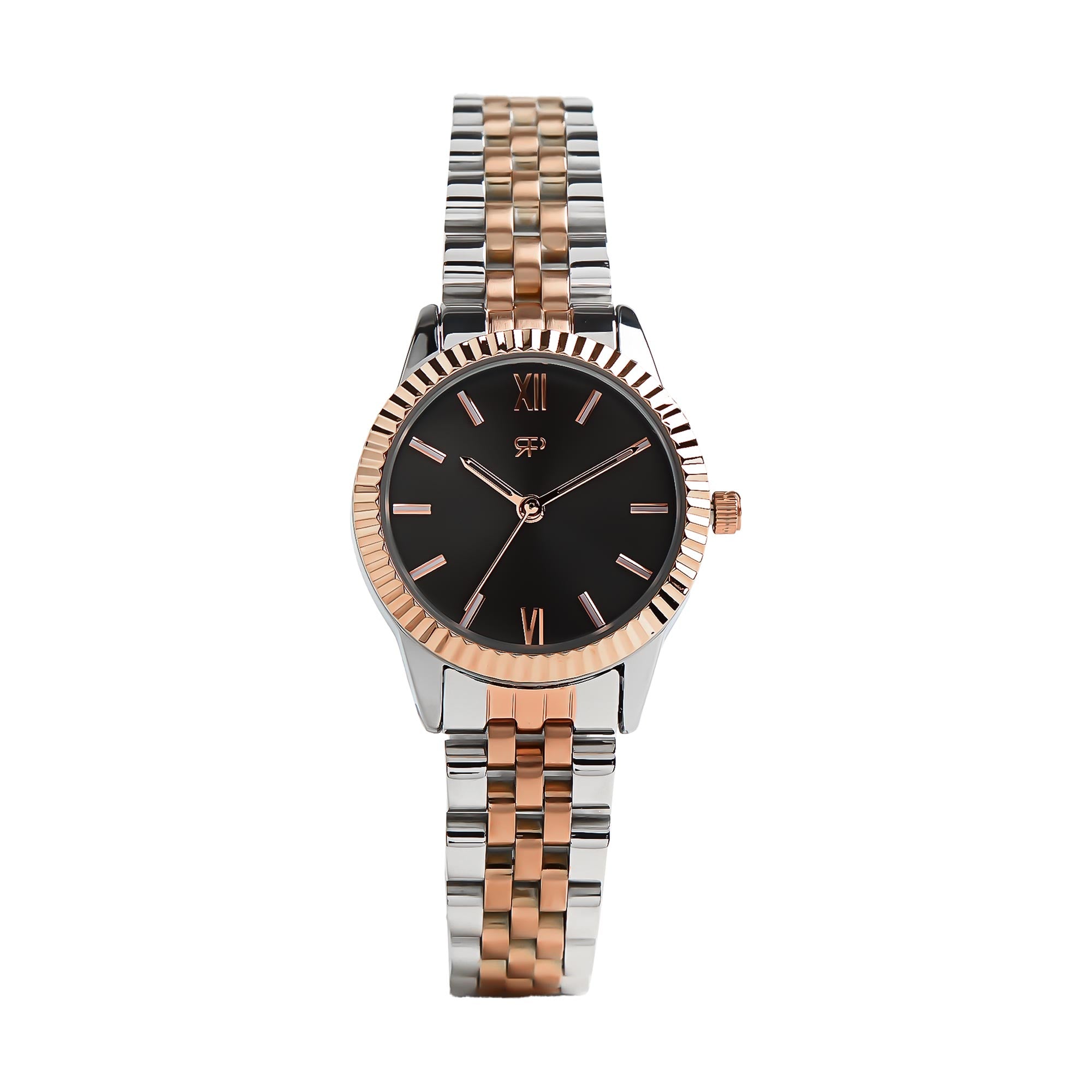 Reloj Con Pulsera De Acero Bicolor