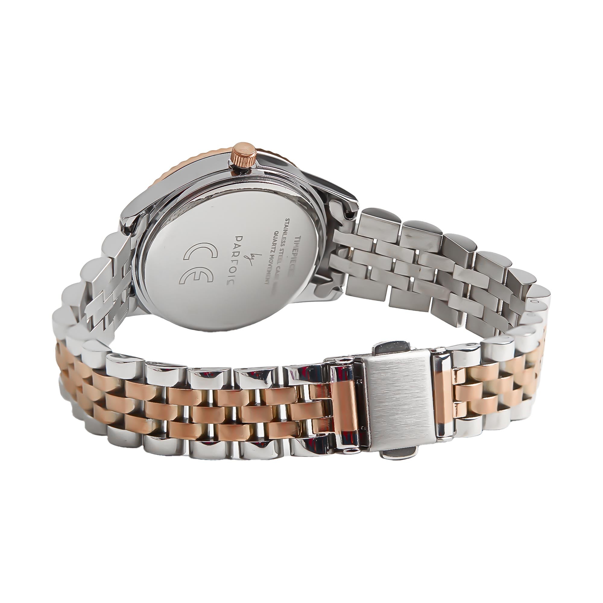 Reloj Con Pulsera De Acero Bicolor