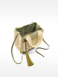 Bolsa Tote Efecto Rafia Con Detalle De Conchas Colgante S