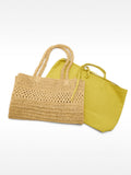 Bolso Shopper Efecto Rafia Con Detalle Trenzado