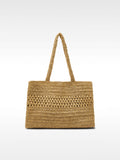 Bolso Shopper Efecto Rafia Con Detalle Trenzado