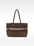Bolso Shopper Efecto Rafia Con Detalle Trenzado