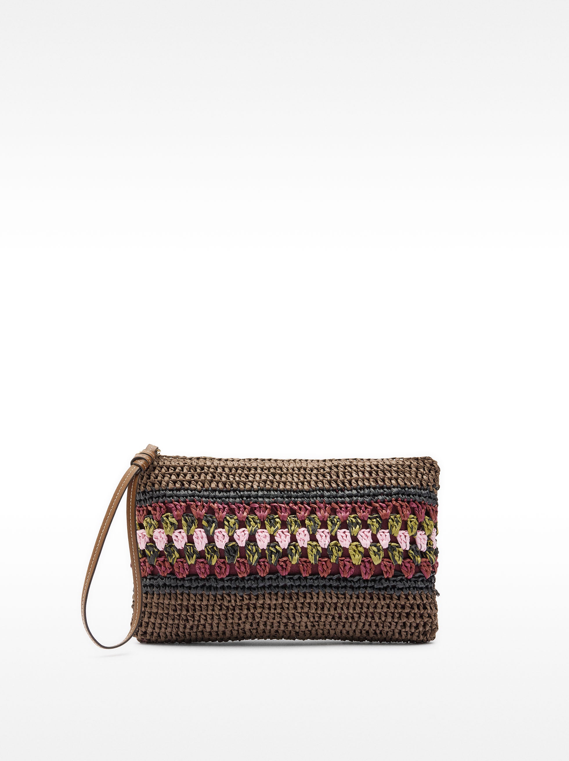 Bolso Sobre Efecto Rafia Con Detalle Trenzado