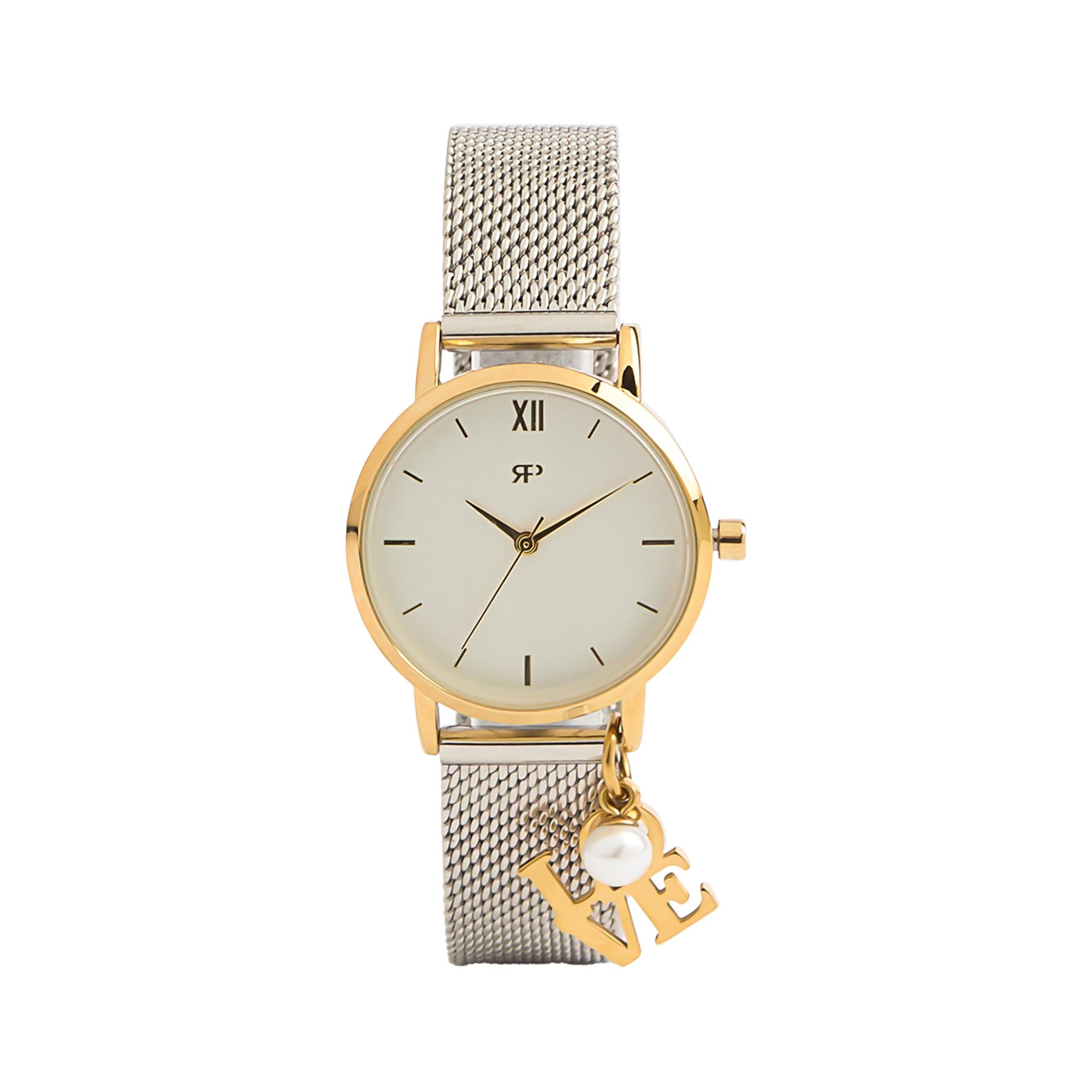 Reloj Pulsera De Acero Inoxidable Con Charm