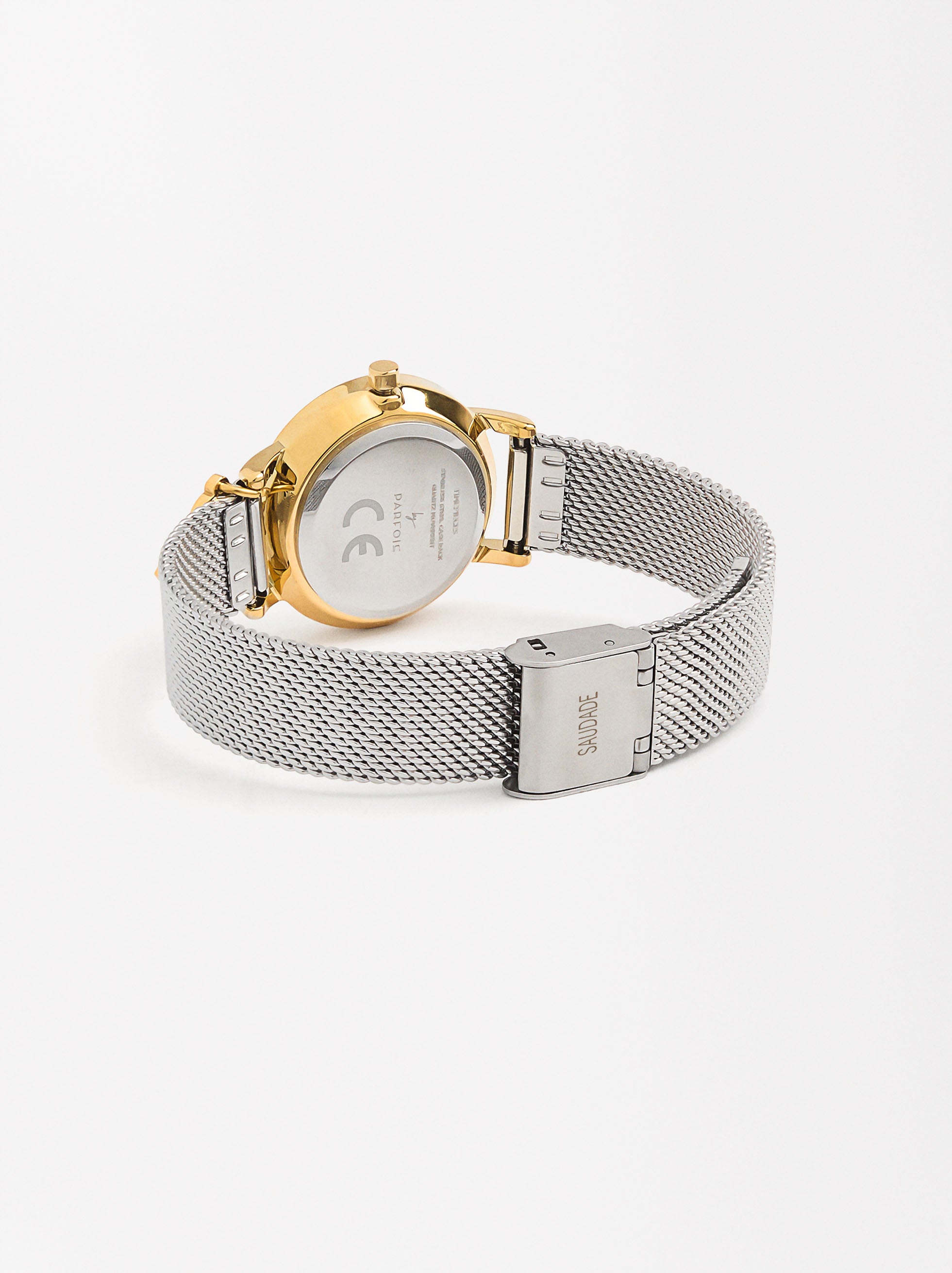 Reloj Pulsera De Acero Inoxidable Con Charm