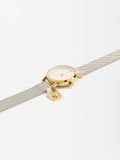 Reloj Pulsera De Acero Inoxidable Con Charm