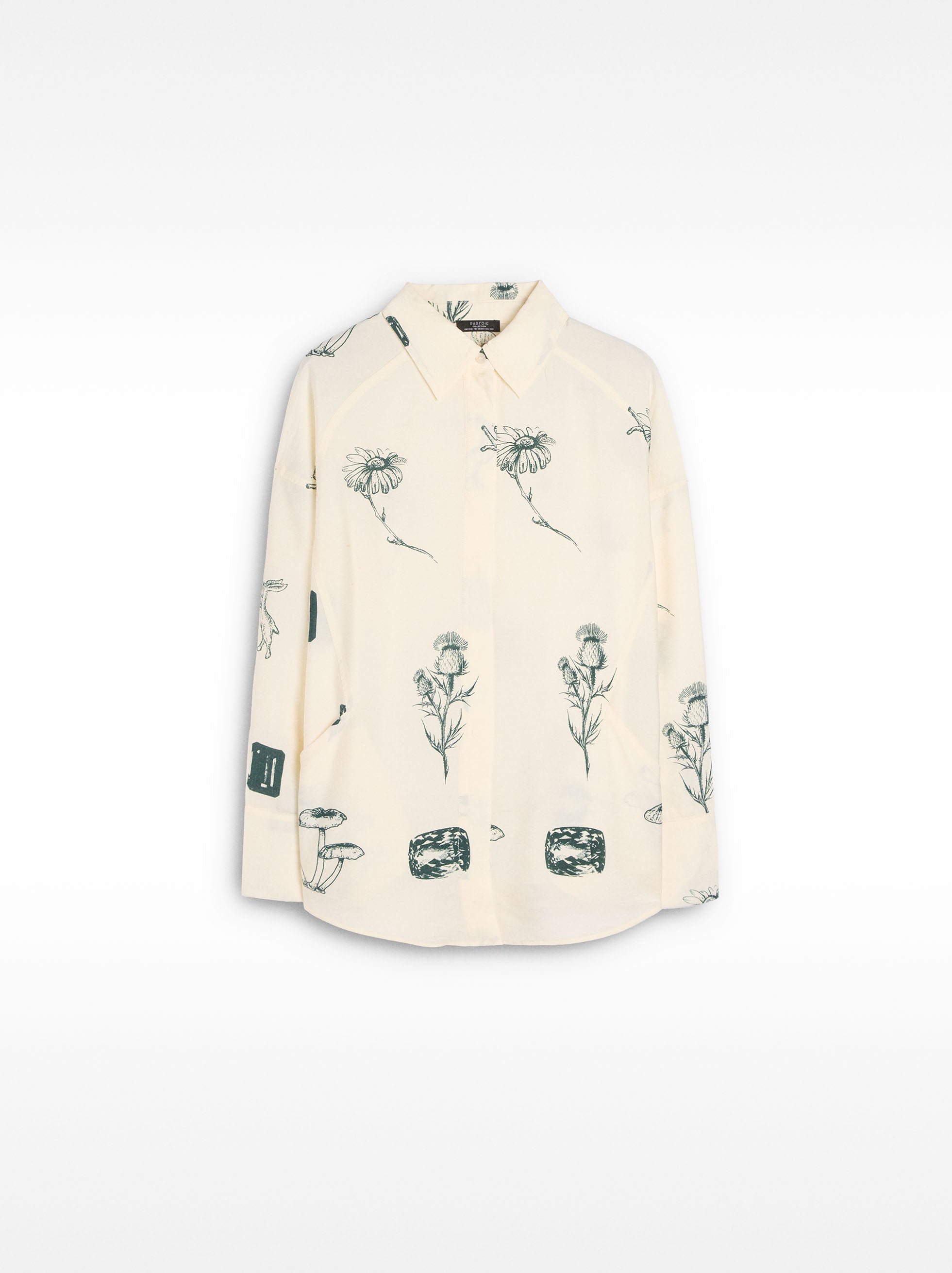 Camisa Estampada De Manga Larga