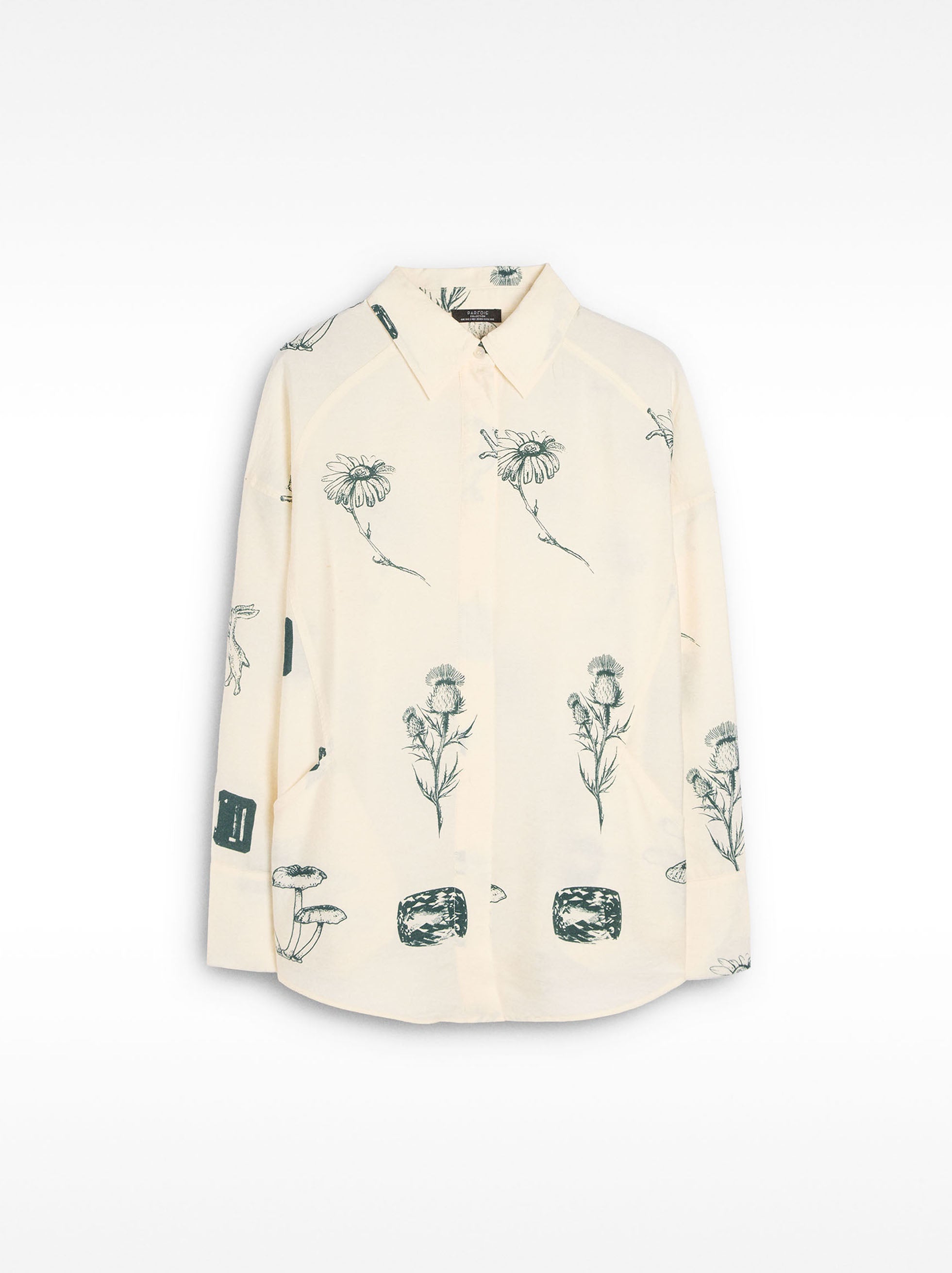 Camisa Estampada De Manga Larga
