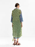 Kimono De Cuadros De Terciopelo