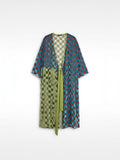 Kimono De Cuadros De Terciopelo