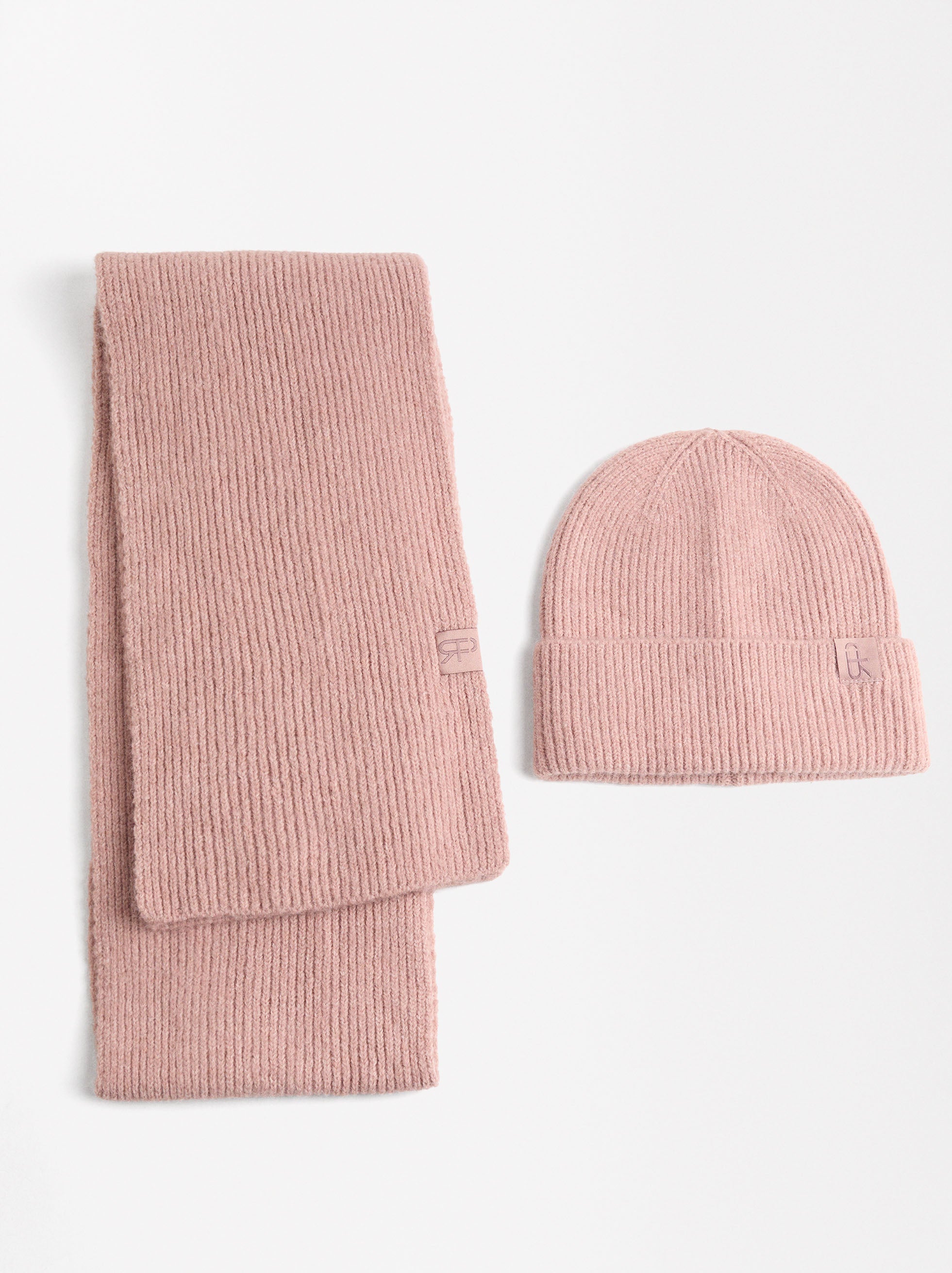 Set De Gorro Y Bufanda Con Lana