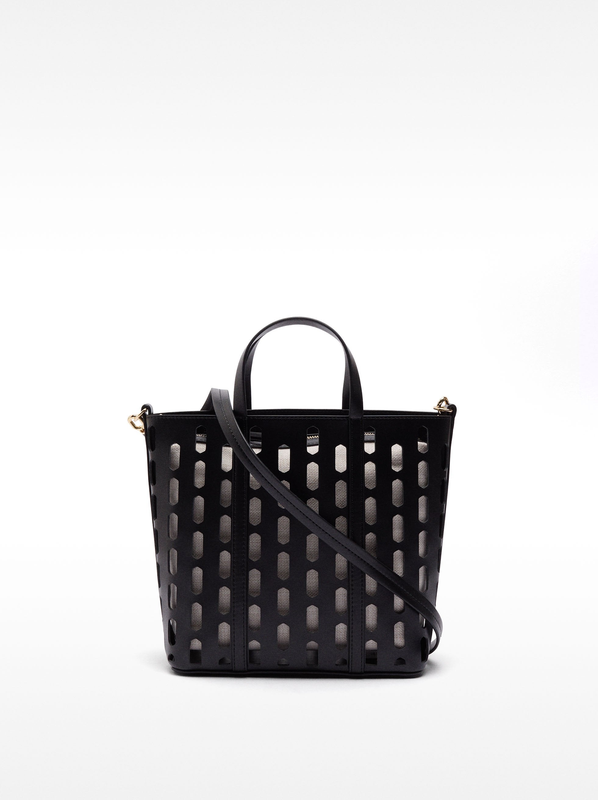 Cartera Tote Perforado Con Cartera Removible