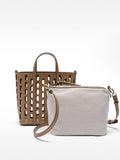 Cartera Tote Perforado Con Cartera Removible