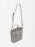Cartera Tote Perforado Con Cartera Removible