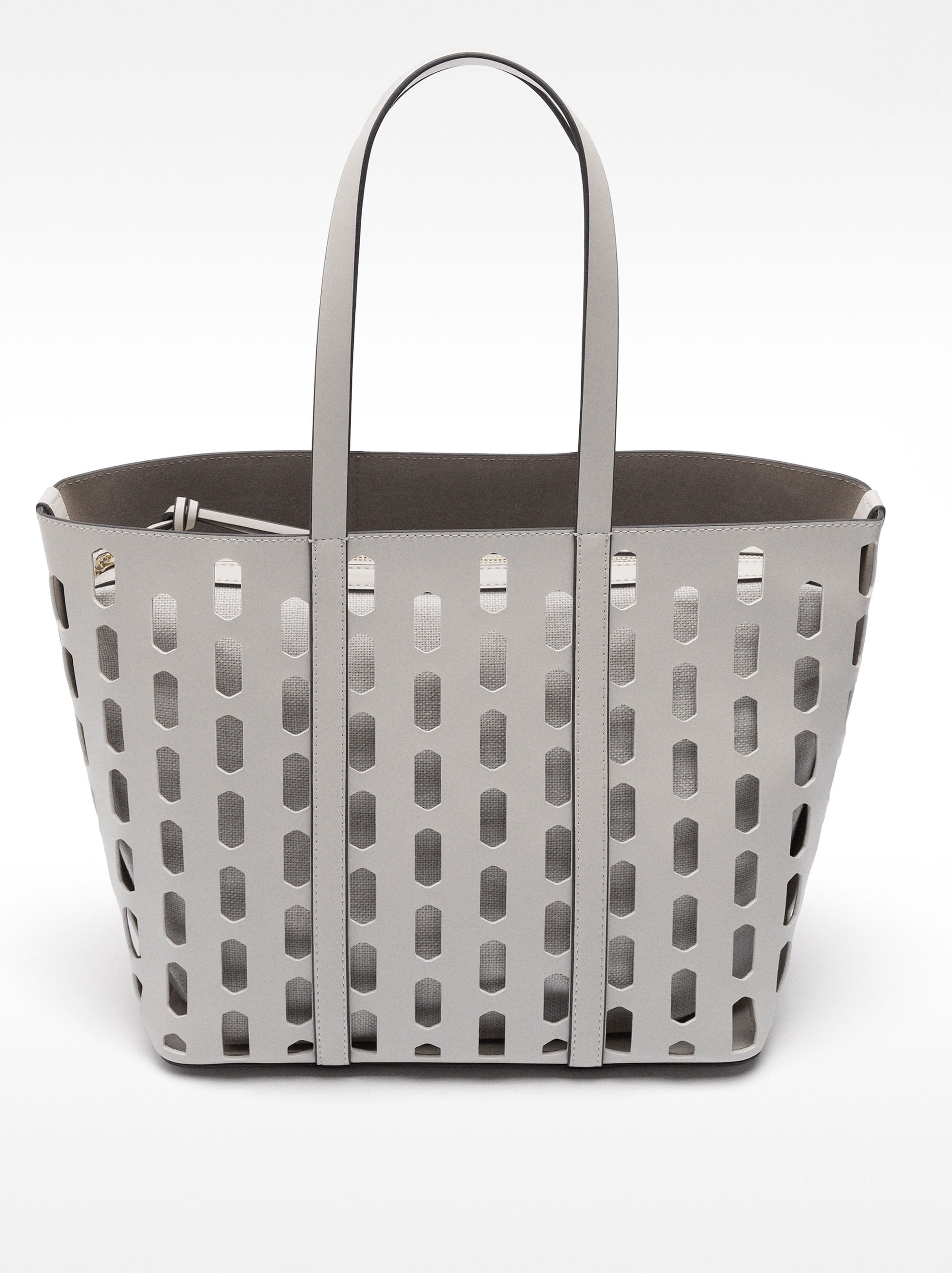 Cartera Shopper Perforado Con Cartera Extraíble
