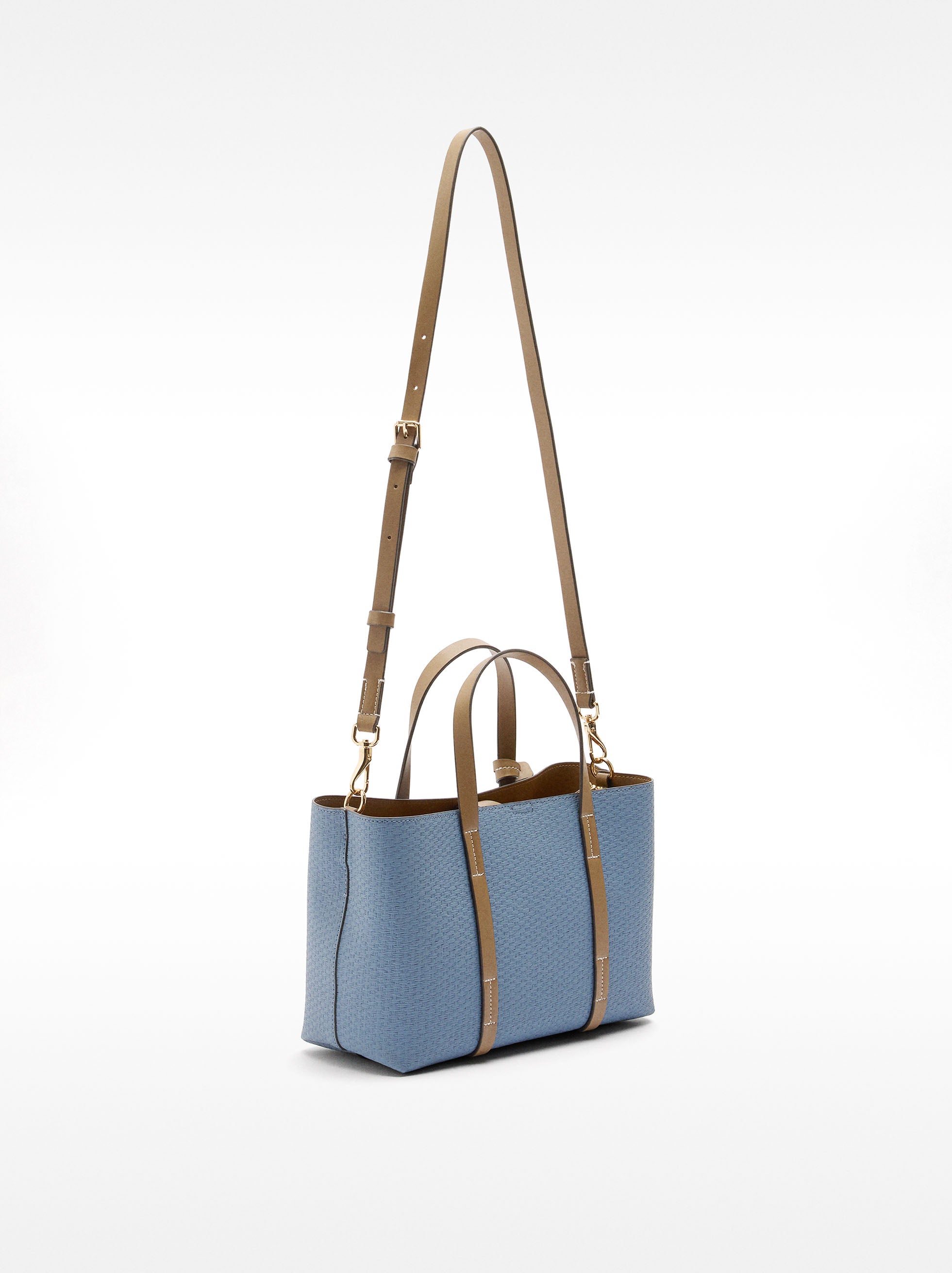 Cartera Tote Con Textura