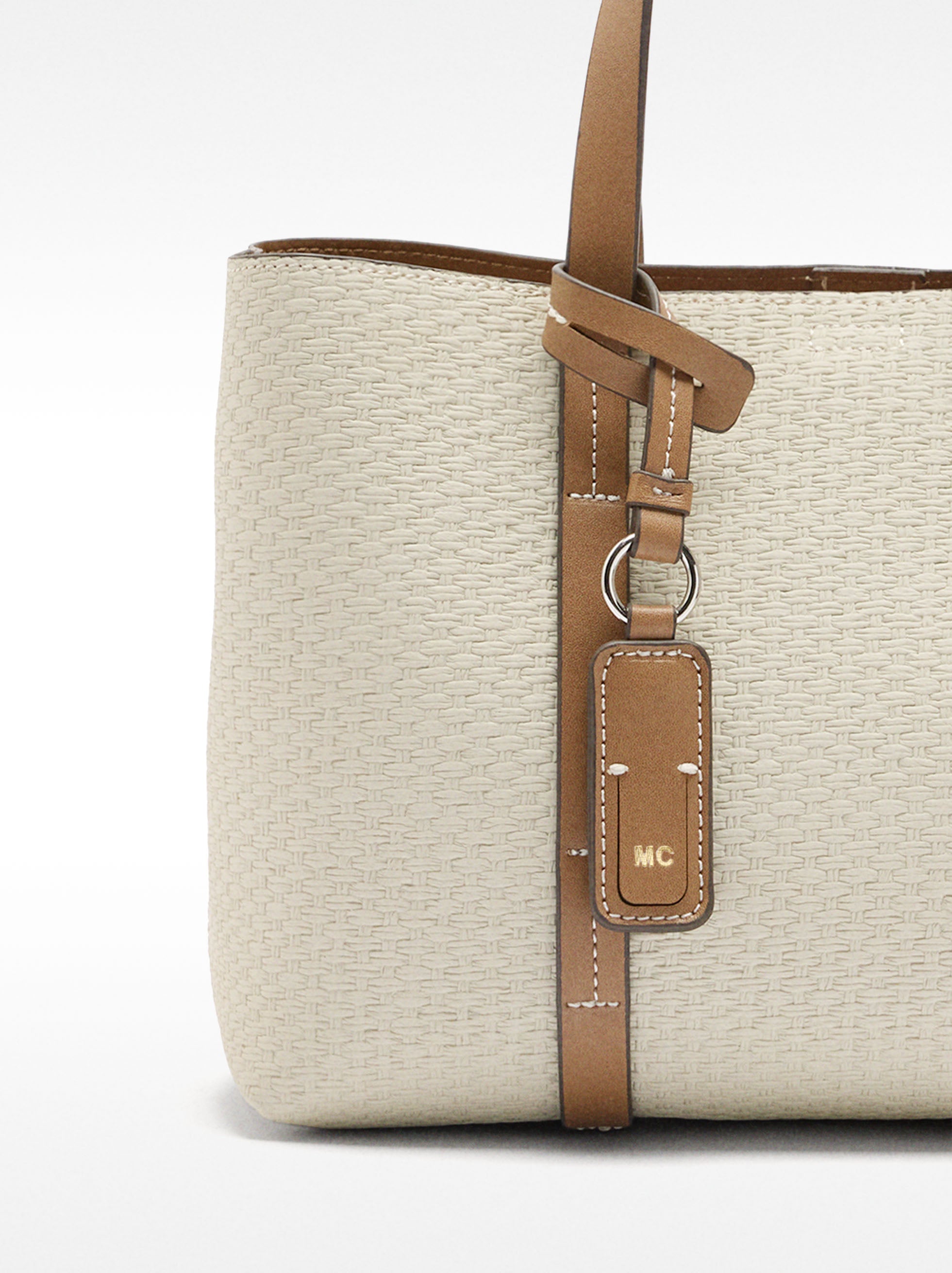 Cartera Tote Con Textura
